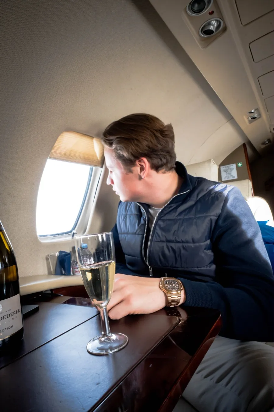 Theo Stratmann im Privatjet